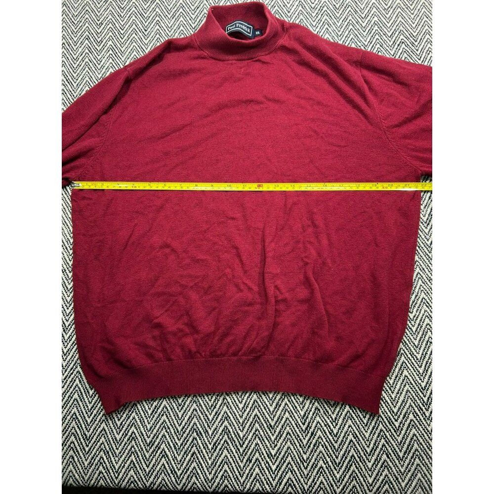 Paul Fredrick Men's XXL Red Mock Neck Sweater Long Sleeve Knit Pullover Casual/B - Picture 4 of 9